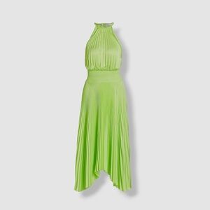 A.L.C. Vibrant Lime High Low Dress